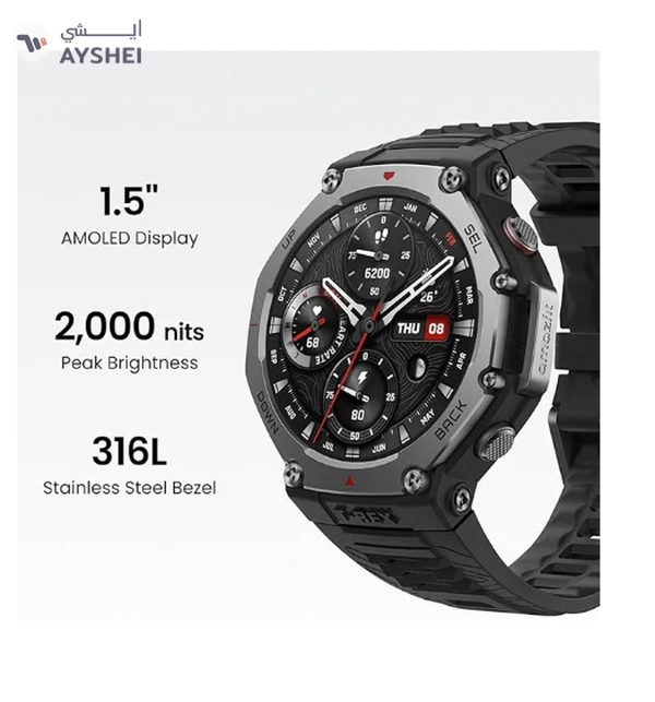 Amazfit T-Rex 3 Premium Outdoor Gps Smartwatch Onyx