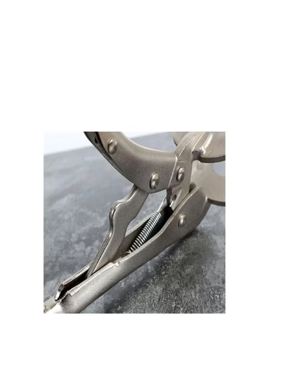 ABBASALI Carbon Steel Welding Clamp U Type Pipe Wrench Adjustable Grip Vise Locking Jaw Pliers Wood Locator Clips Electrical Repair Tool-3
