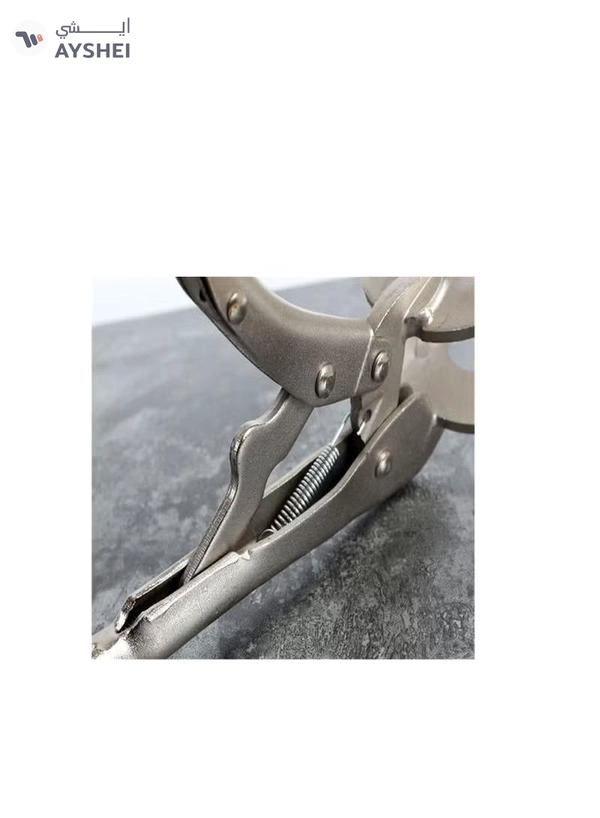 ABBASALI Carbon Steel Welding Clamp U Type Pipe Wrench Adjustable Grip Vise Locking Jaw Pliers Wood Locator Clips Electrical Repair Tool