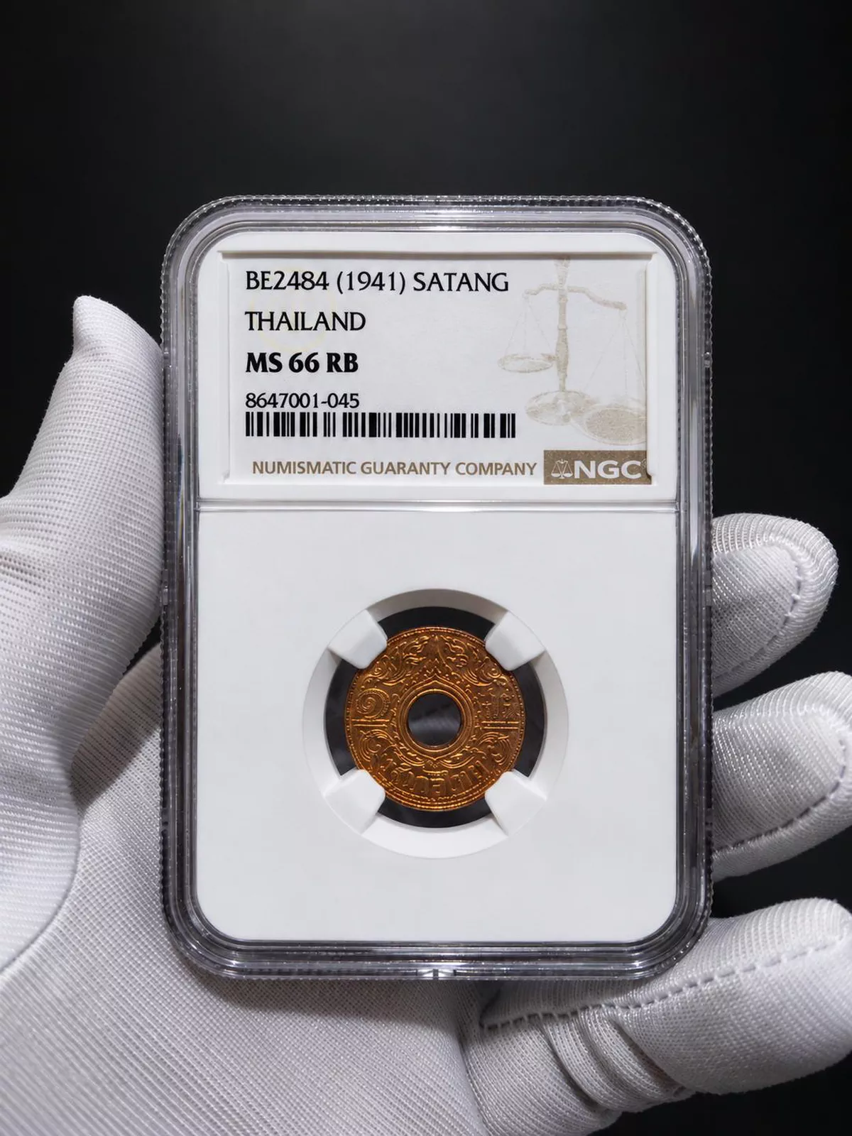 1941 Thailand Satang MS66 RB