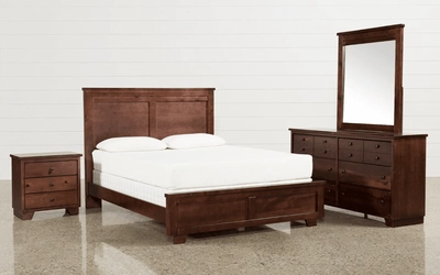 V1 Bed with optional bed side table & dresser-0