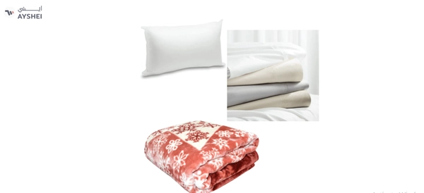 Pillow, Bed sheet, Pillow cover & Blanket Set