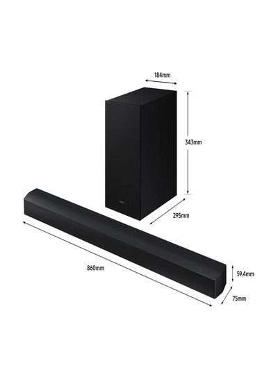 Samsung Soundbar, B-Series, 3.1ch, 2024, Dolby Audio, Built-in Center Speaker, Subwoofer with Bass Boost, Adaptive Sound, Model 2024, 2 Year Warranty - HW-B650D Black-3