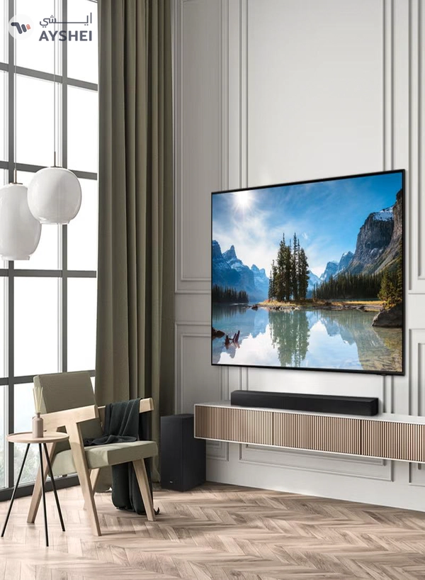 Samsung Soundbar, B-Series, 3.1ch, 2024, Dolby Audio, Built-in Center Speaker, Subwoofer with Bass Boost, Adaptive Sound, Model 2024, 2 Year Warranty - HW-B650D Black