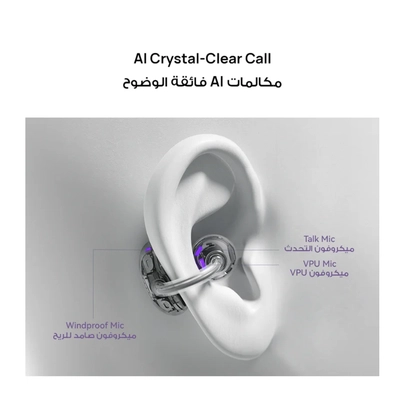 Huawei FreeClip Wireless Earphones, Bluetooth Earbuds, Futuristic Aesthetic Design-6