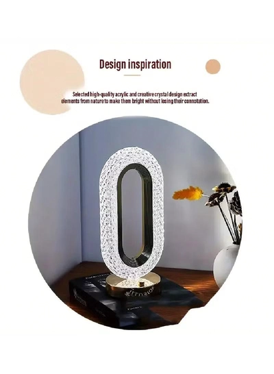 Yuwell Ramadan Lamp Ramadan Light Crystal Table Lamp With USB 3 Color Changing Option Crystal Lamp LED Light Lamp With 3 Light Intensities Tactile Switch Desk Lamp Ramadan Decoration-5