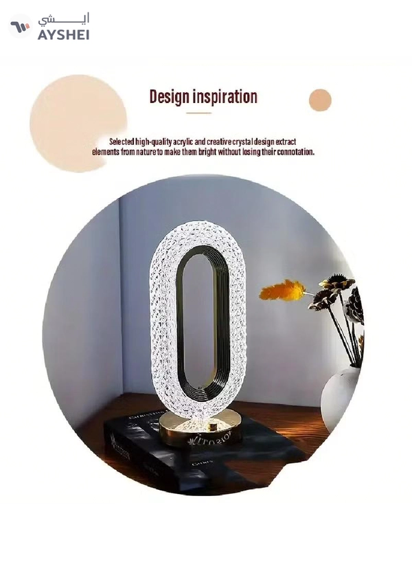 Yuwell Ramadan Lamp Ramadan Light Crystal Table Lamp With USB 3 Color Changing Option Crystal Lamp LED Light Lamp With 3 Light Intensities Tactile Switch Desk Lamp Ramadan Decoration