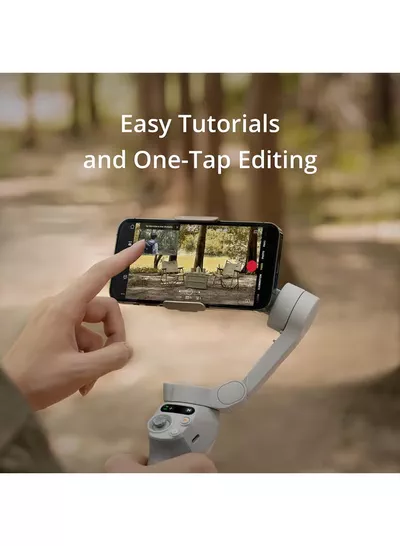 dji OSMO Mobile SE Intelligent Gimbal, 3-Axis Phone Gimbal, Android And iPhone Gimbal, Vlogging Stabilizer YouTube And TikTok Videos, UAE Version With Official Warranty Support Grey-3
