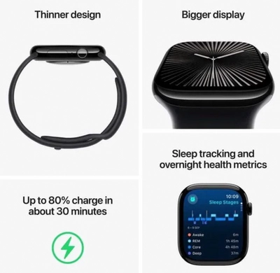 Apple Watch Series 10 GPS + Cellular 42mm Rose Gold Aluminium Case With Starlight Sport Band-2