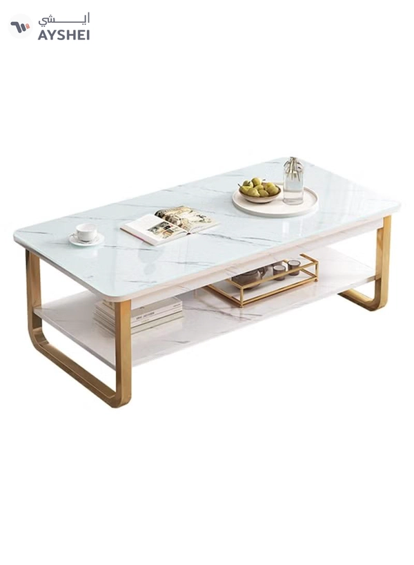 DubaiGallery Home Sofa Table, 100CM Wooden Side Table Large Area Center Coffee Table Apartment Office Reception Room Reception Table Size:100*60*42CM