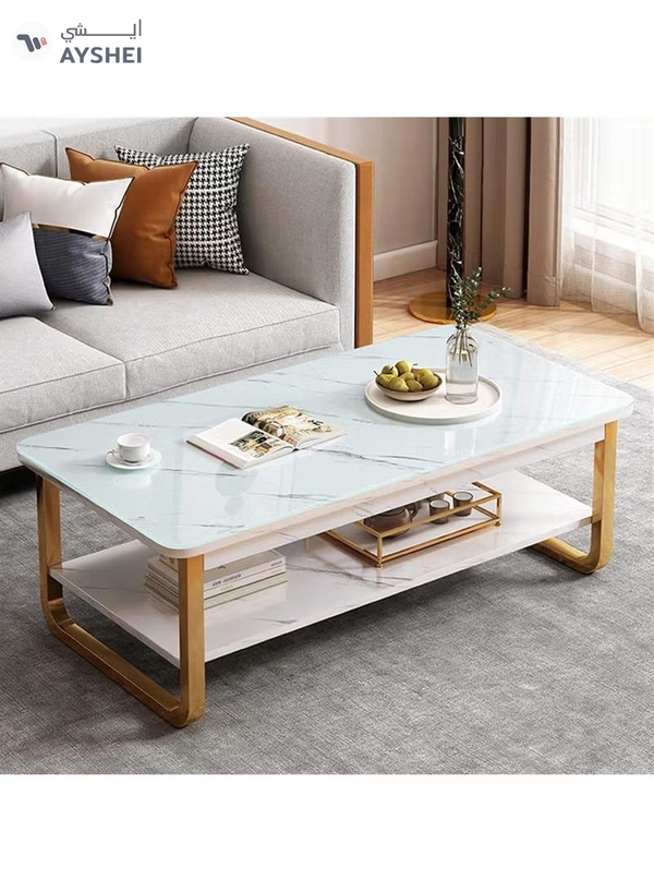 DubaiGallery Home Sofa Table, 100CM Wooden Side Table Large Area Center Coffee Table Apartment Office Reception Room Reception Table Size:100*60*42CM