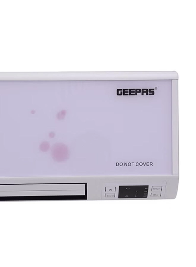 GEEPAS PTC Wall Heater with Remote Control | Upright or Flatbed, Adjustable Thermostat with 2 Heat Settings & Overheat Protection - Lightweight Heater with Cooling Option | 2 Year Warranty GWH9242 White-2
