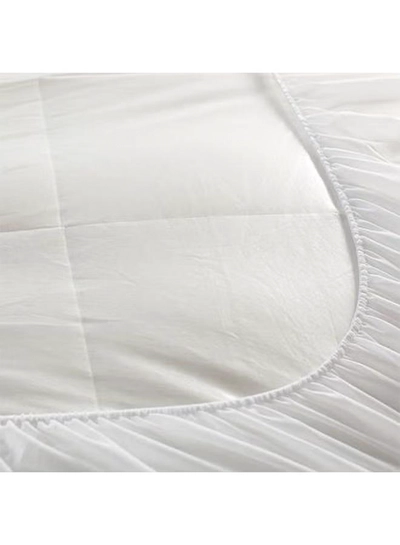 In-House One Layer Super King Size Microfiber Mattress Topper 8 cm With Rubber Frame Microfiber White 200x200cm-1