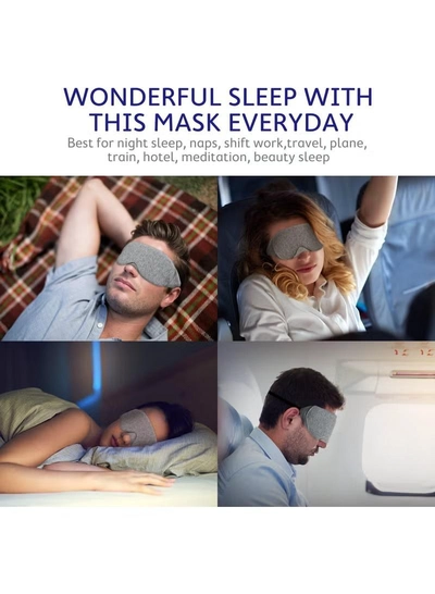 Eworld 2-in-1 Memory Foam Cervical Pillow with Eye Mask, Orthopedic Contour Pillow -7