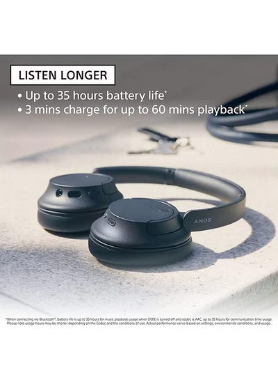 Sony WH-CH720 Noise Cancelling Wireless Headphones Bluetooth Over The Ear With Mic For Phone Call White-5
