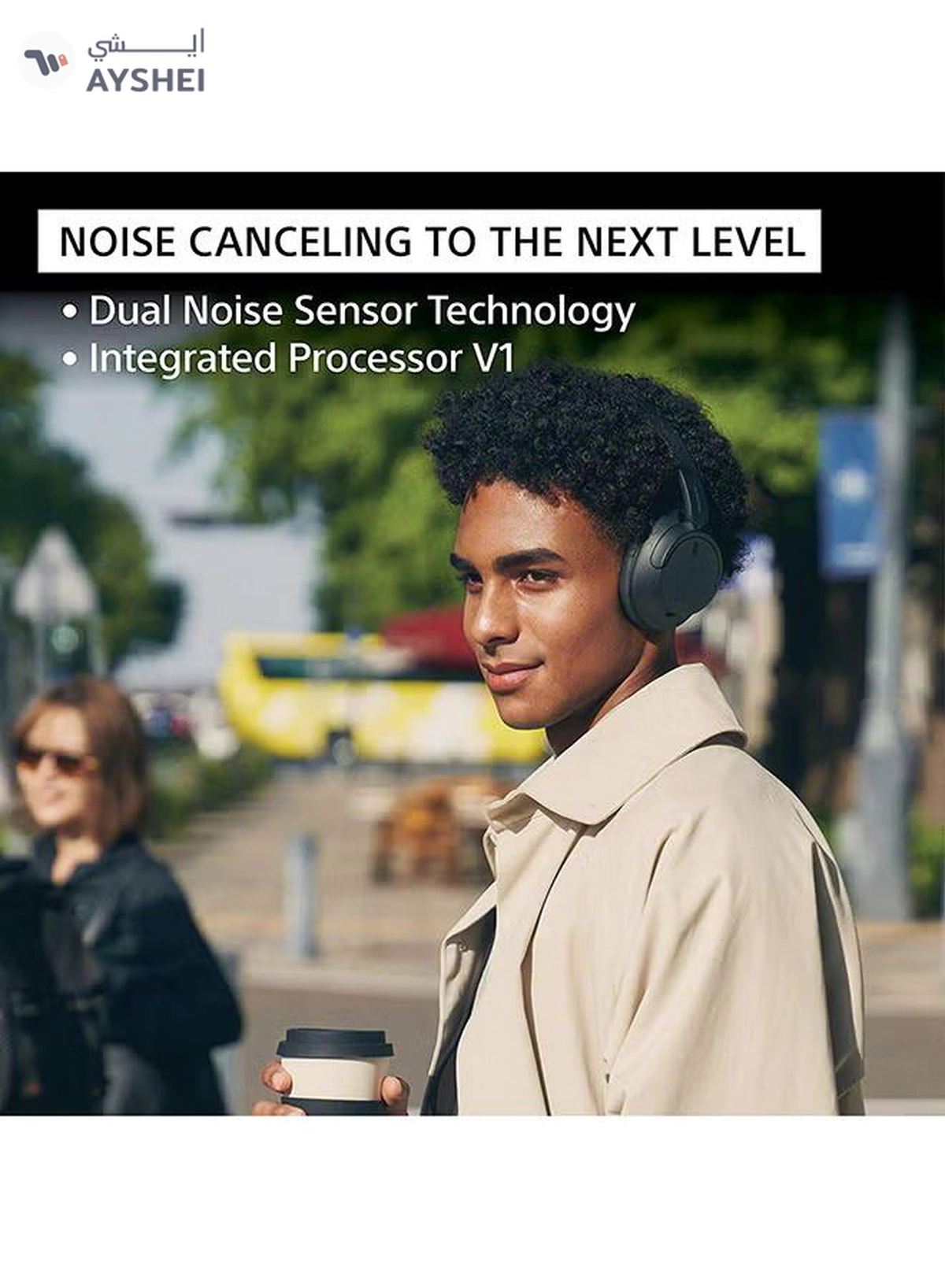 Sony WH-CH720 Noise Cancelling Wireless Headphones Bluetooth Over The Ear With Mic For Phone Call White-8-8