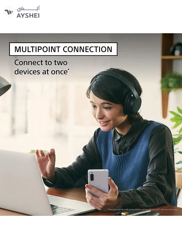 Sony WH-CH720 Noise Cancelling Wireless Headphones Bluetooth Over The Ear With Mic For Phone Call White