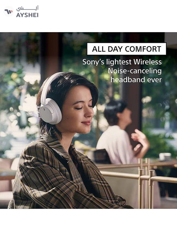Sony WH-CH720 Noise Cancelling Wireless Headphones Bluetooth Over The Ear With Mic For Phone Call White