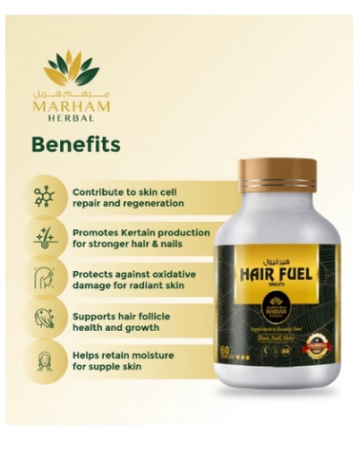 MARHAM HERBAL Hair Fuel Tablet: Supplement to beautify your Hair, Skin & Nail-1