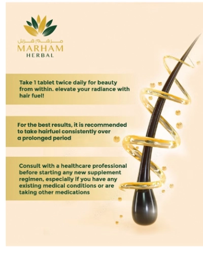 MARHAM HERBAL Hair Fuel Tablet: Supplement to beautify your Hair, Skin & Nail-3