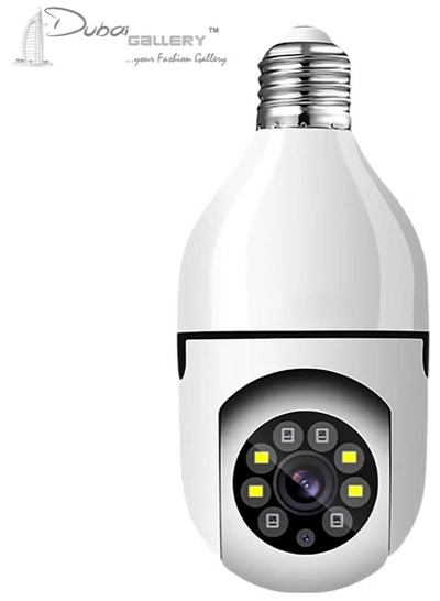 DubaiGallery Light Bulb Security Camera 360 Degree, Full HD 1080p Wireless Wifi Light Bulb Camera, Night Vision Home Security Camera, Remote Access, Home Security Camera Indoor-0