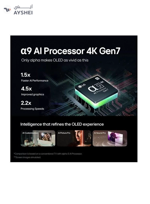 65 Inch LG OLED CS4 4K Smart TV AI Magic remote Dolby Vision webOS24 OLED65CS4V Black
