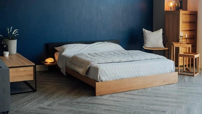 Kulu Low Bed, Solid Wood Veneer-1