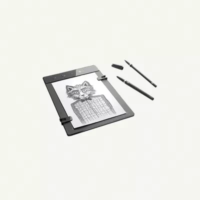 ISKN 2 + Digital Drawing Pad With Pencils Black-0