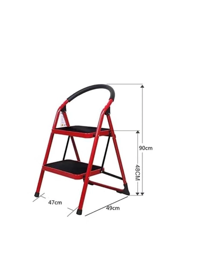 ABBASALI 2 Step Ladder Folding Stool Foldable Step Ladder with Rubber Handgrip-0