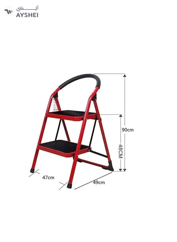 ABBASALI 2 Step Ladder Folding Stool Foldable Step Ladder with Rubber Handgrip