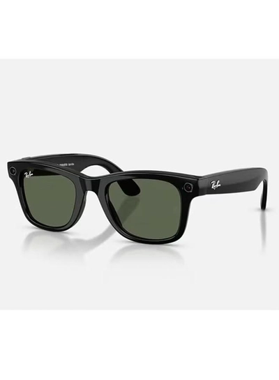 Meta Ray-Ban | Meta Wayfarer Large (Gen 2) - Frame - Shiny Black Lenses - G-15 Green RW4012 Green-0