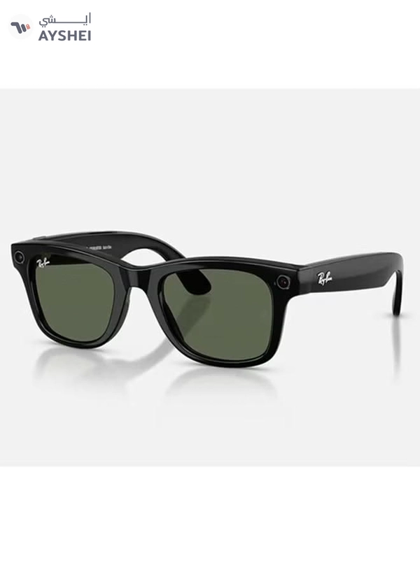 Meta Ray-Ban | Meta Wayfarer Large (Gen 2) - Frame - Shiny Black Lenses - G-15 Green RW4012 Green
