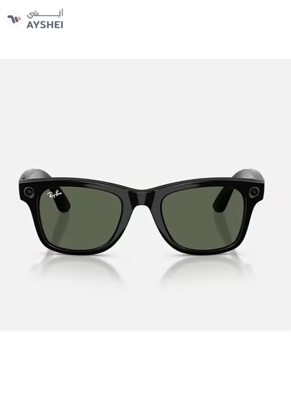 Meta Ray-Ban | Meta Wayfarer Large (Gen 2) - Frame - Shiny Black Lenses - G-15 Green RW4012 Green