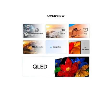 TCL 43 Inch Smart TV QLED HDR 10 Google TV, Dolby Audio, Game Mode, Multiple Eye Care with Slim Design, 60Hz, (2025 Model), 43S5K Black-1