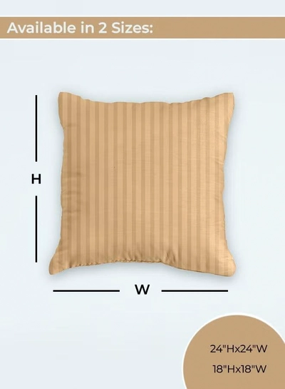Eworld Set of 4 Cotton Cushions, 400 Thread Count Decorative Striped Farmhouse Lines Cushion-1