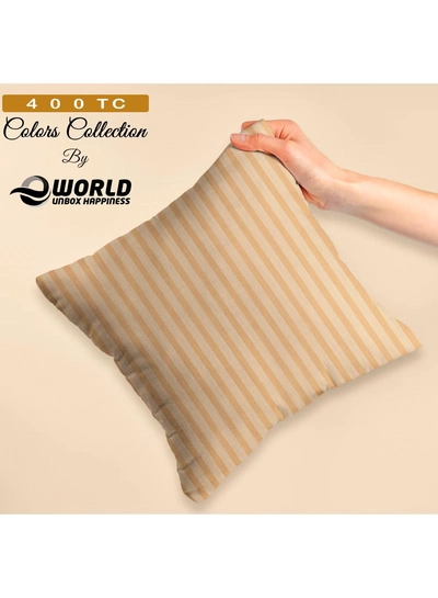 Eworld Set of 4 Cotton Cushions, 400 Thread Count Decorative Striped Farmhouse Lines Cushion-0