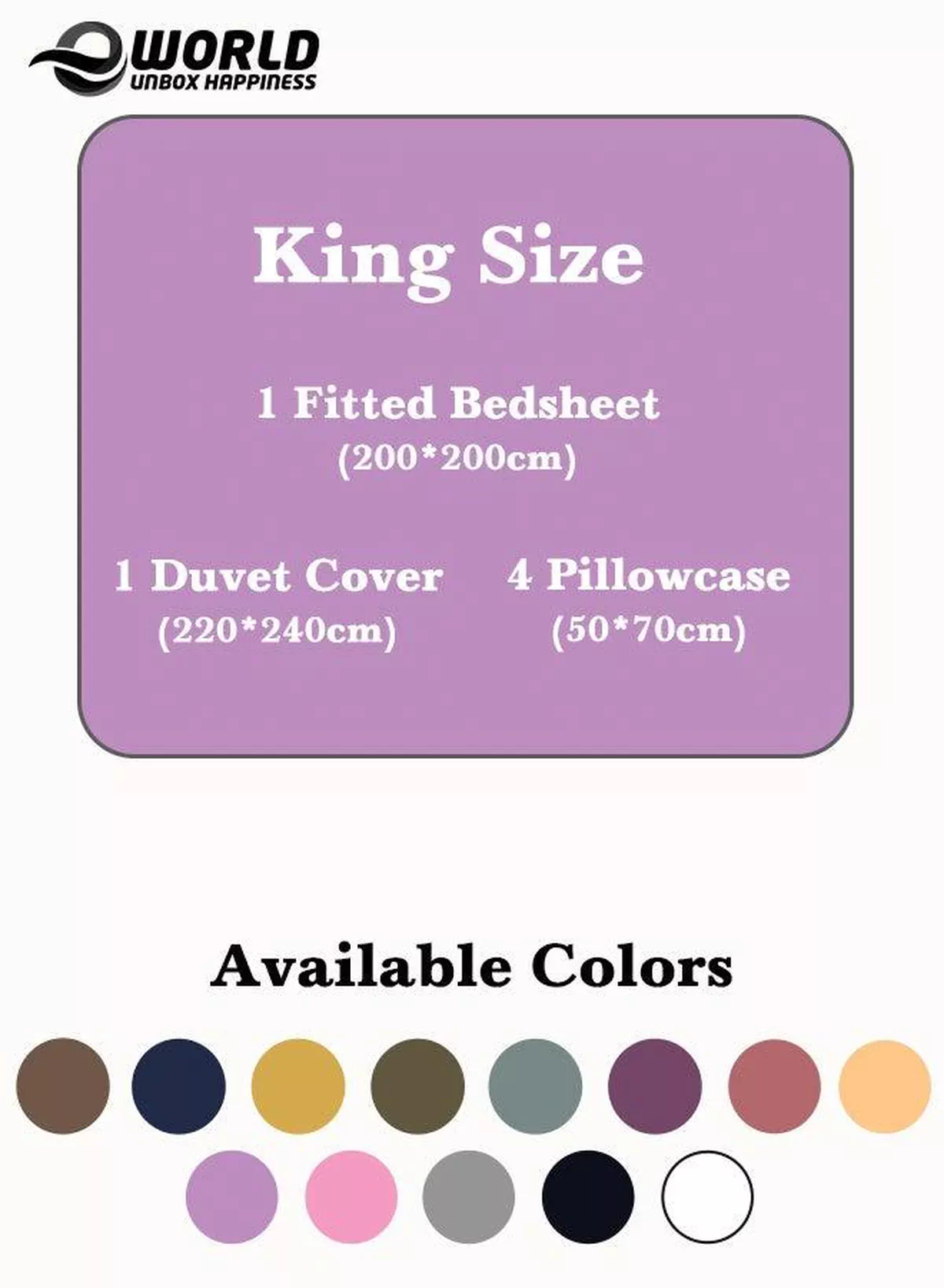 Premium Striped Duvet Set All Season – 6-Pieces Set Lilac | King Size 220x240 cm | Ultra-Soft, Wrinkle-Resistant & Made in Dubai | Includes Duvet Cover, Fitted Sheet (200x200 cm) & 4 Pillowcases (50x70 cm)-1-1