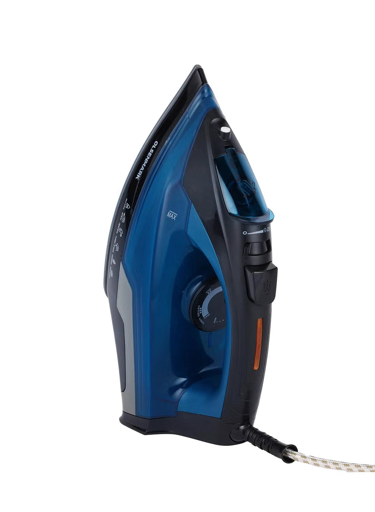 Olsenmark Steam Iron, Ceramic Soleplate, Compact and Handy Design with Powerful Burst Steam, Suitable for All Kinds of Fabric 400 ml 2200 W OMSI1681N Blue-4-4