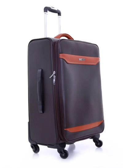 PARAJOHN PU Leather Material Extra Durable Rugged Built 3-Piece Hardsided Luggage Set | 4-Wheel Spinner Trolley | Small (10kg), Medium (20kg), Large (30kg) - Dark Brown-1