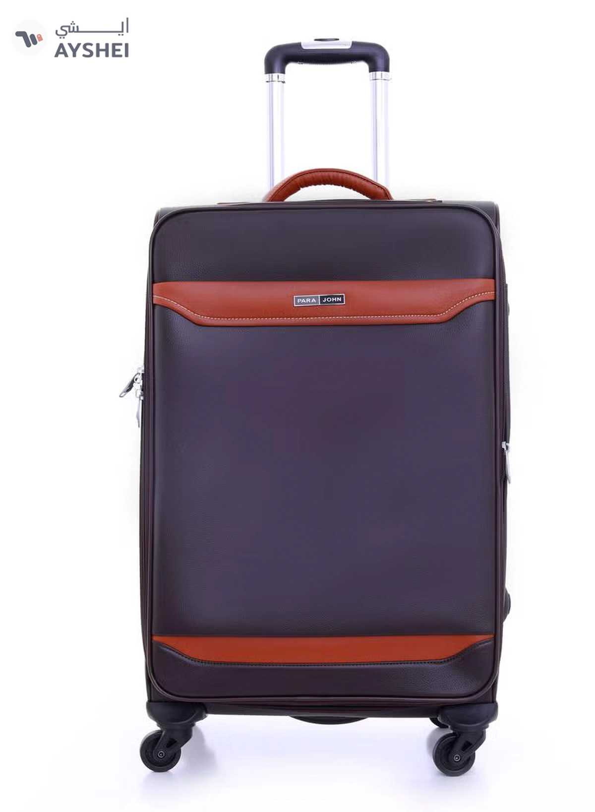 PARAJOHN PU Leather Material Extra Durable Rugged Built 3-Piece Hardsided Luggage Set | 4-Wheel Spinner Trolley | Small (10kg), Medium (20kg), Large (30kg) - Dark Brown-5-5