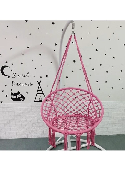 DubaiGallery Round Hammock Chair Outdoor Indoor Dormitory Bedroom Yard For Children Adult Swinging Hanging Single Safety Hammock Chair-0