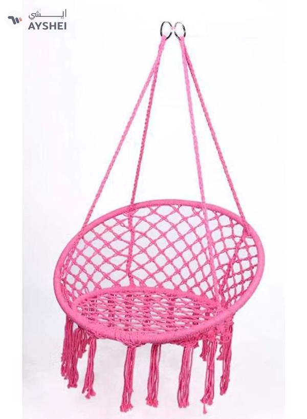 DubaiGallery Round Hammock Chair Outdoor Indoor Dormitory Bedroom Yard For Children Adult Swinging Hanging Single Safety Hammock Chair
