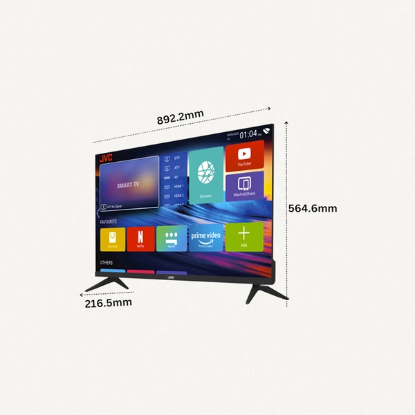 JVC 40 Inch Edgeless Full HD Android Smart TV With Dolby Audio And Quadcore Processor