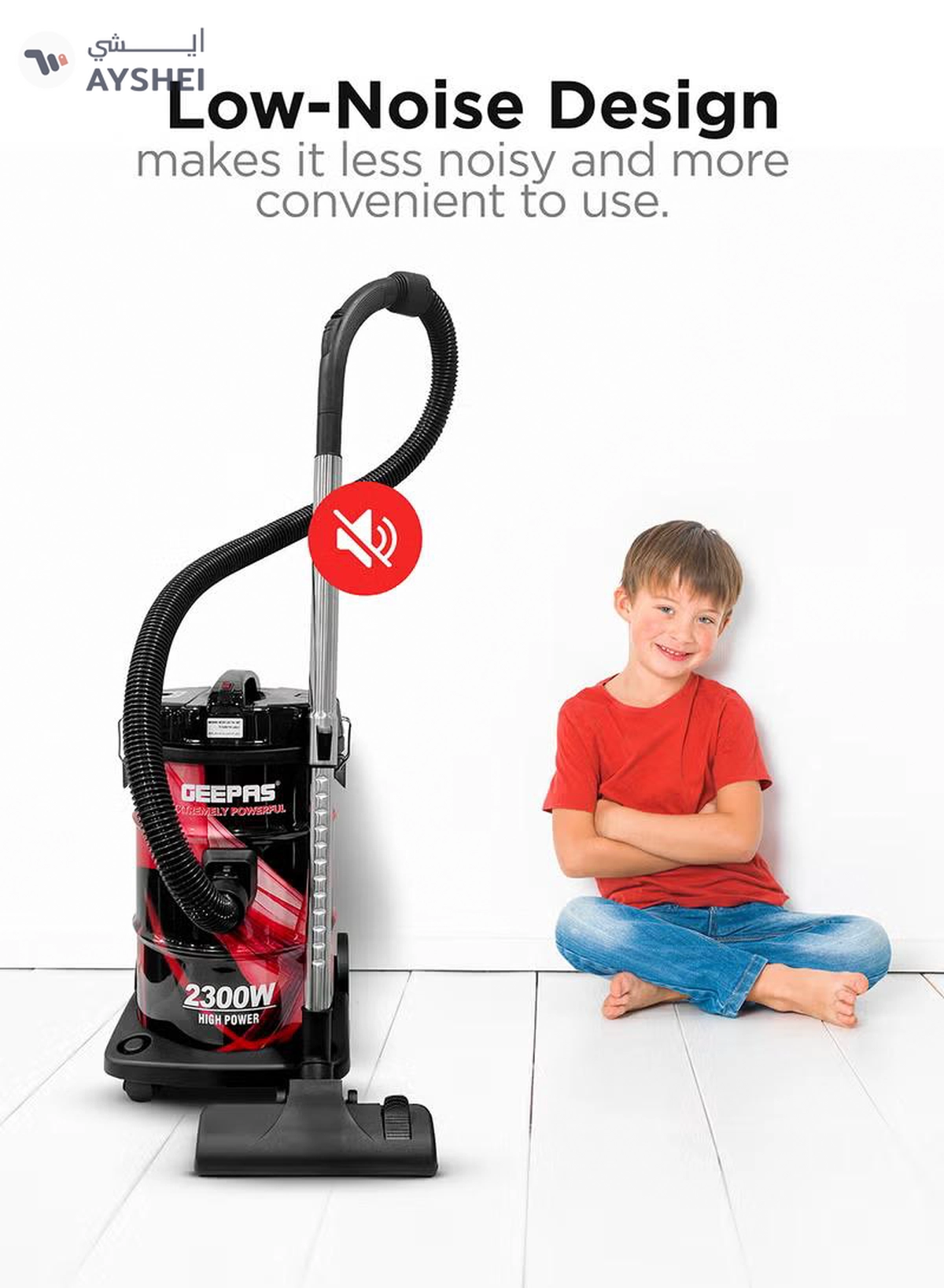 GEEPAS Drum Vacuum Cleaner With 25 L Dust Bag Capacity/Dry And Blow Function/Adjustable Suction Power And Multi-Filtration System/Dust Full Indicator & Perfect For Home, Apartments, Offices & Malls 2300 W GVC2598N Grey/Black-5-5