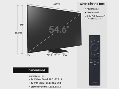  Renewed - Samsung 55" QN90B Neo QLED 4K HDR Smart TV 55QN90B-1