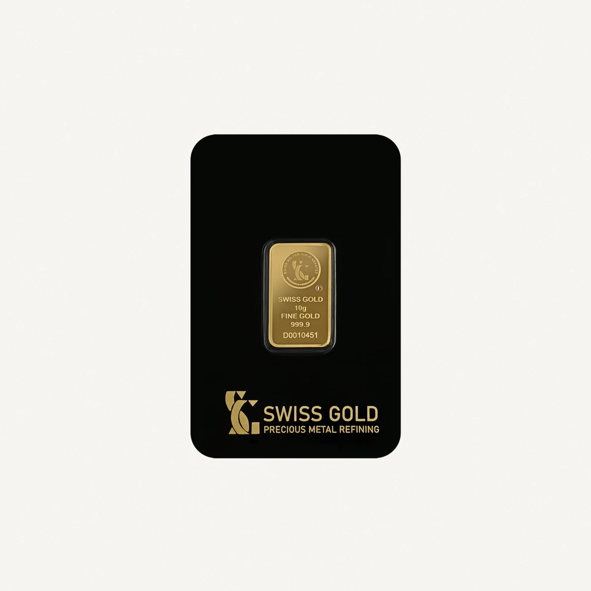 SwissGold Minted Gold Bar 10g 24K (999.9%) Pure Gold-0-0