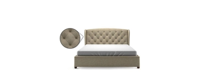 Upholstered Bed with optional storage, Brooke-6