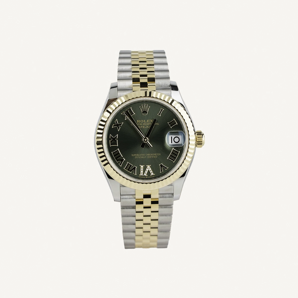 Rolex Datejust 31 | Green Roman VI Diamond Dial 31mm | Condition: New | Year of production 2025 | Original box | Original papers-6-6
