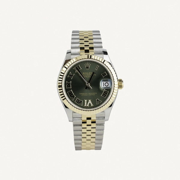 Rolex Datejust 31 | Green Roman VI Diamond Dial 31mm | Condition: New | Year of production 2025 | Original box | Original papers