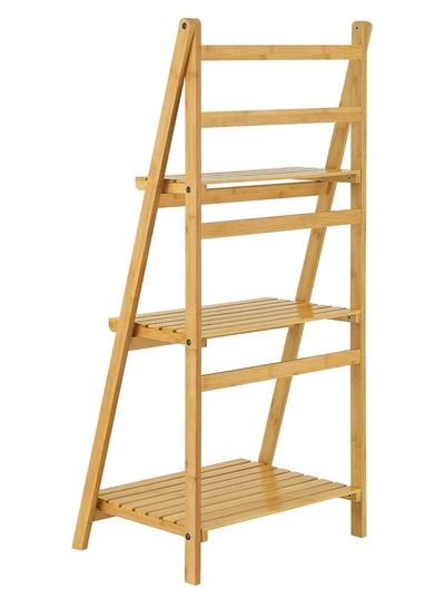 DubaiGallery 3-Tier Bamboo Ladder Shelf-1